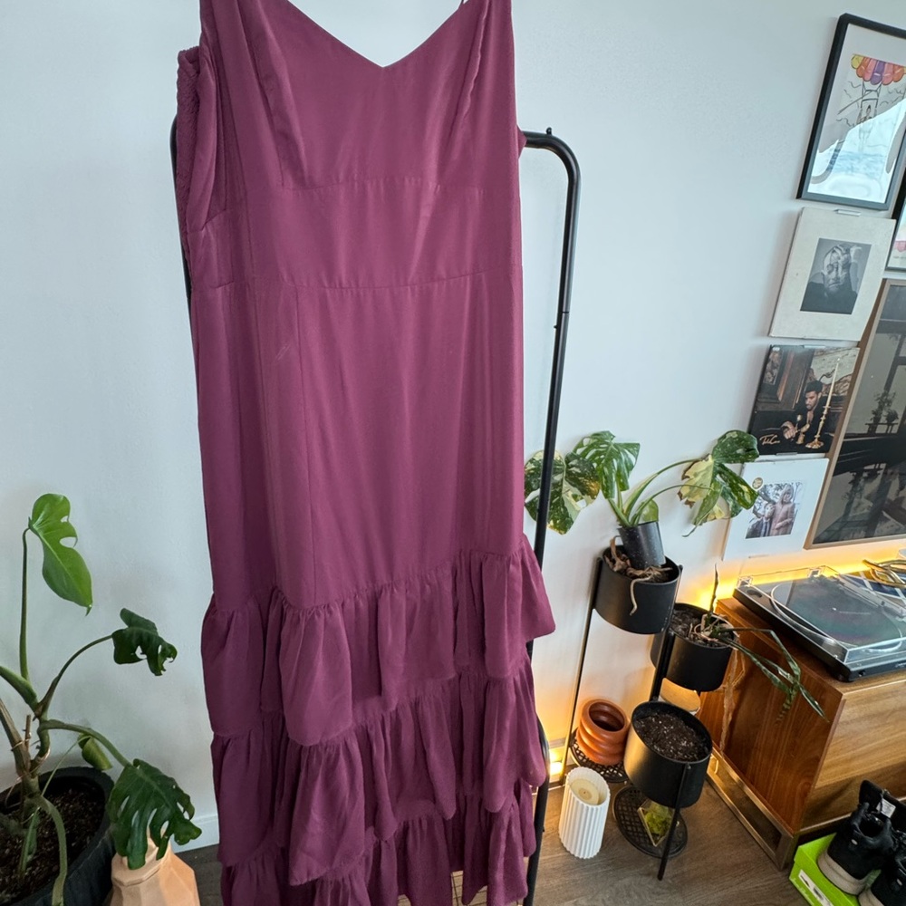 Elegant Purple Sleeveless Dress